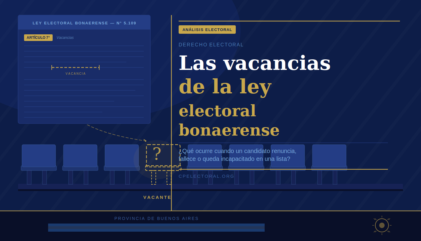 Las vacancias de la ley electoral bonaerense